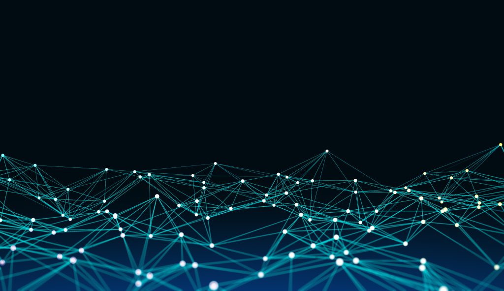 Réseau de données interconnectées représentant l'IA agentique — Ton.Digital.